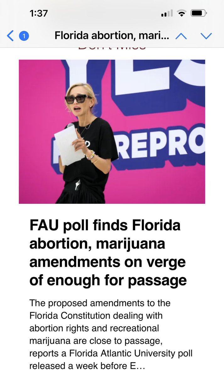 ElleLaw4's tweet photo. @GovRonDeSantis #Florida #DeSantis is WRONG‼️ wants government to control your body #VoteYesAmendment3 #VoteYesAmendment4                   FAU poll finds Florida abortion, marijuana amendments on verge of enough for passage https://t.co/HqvbQylopP