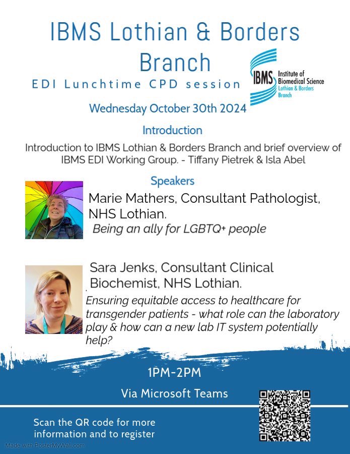 Just a quick reminder – our upcoming EDI event happening TOMORROW!

Everyone is welcome, and we’d love to see as many possible.

🎟️ If you haven’t signed up yet, it’s not too late! Scan the QR code in the poster to secure your spot. 

See you soon! 🙌