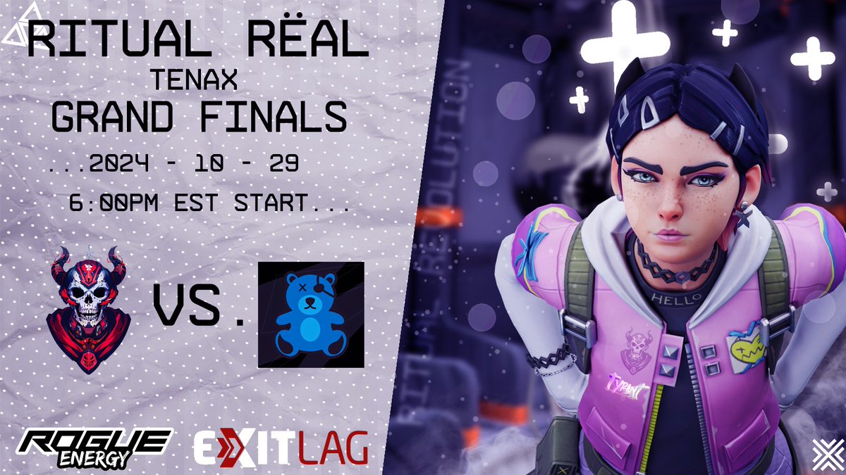 RitualRev's tweet image. TODAYS THE DAY!! Watch us take on @SadEsportsOrg Frost in Tenax Series Grand Finals

Live now @ Tenax_GG
Bo5 starting now