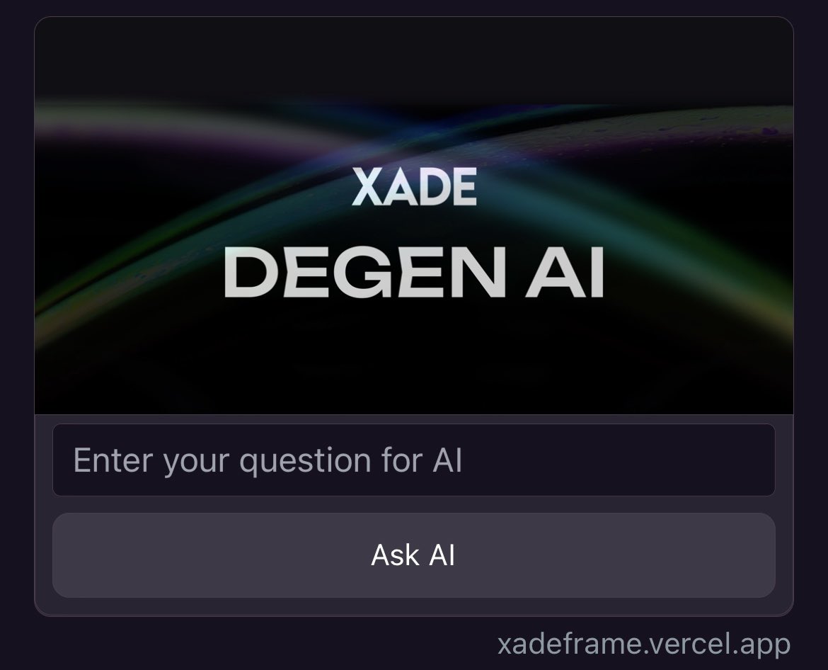 Xade Finance tweet media