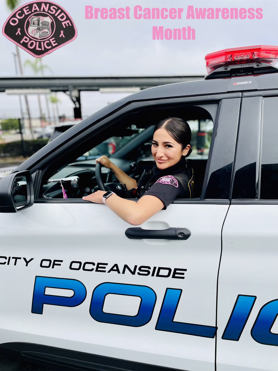 OceansidePD's tweet image. Wearing the #pinkpatch is a powerful tool to show support for #breastcancerawareness. Beyond clothing, it’s a way to bring awareness for early detection and treatment. It involves educating people about the importance of #mammograms. We stand united in #pinkoctober🎀