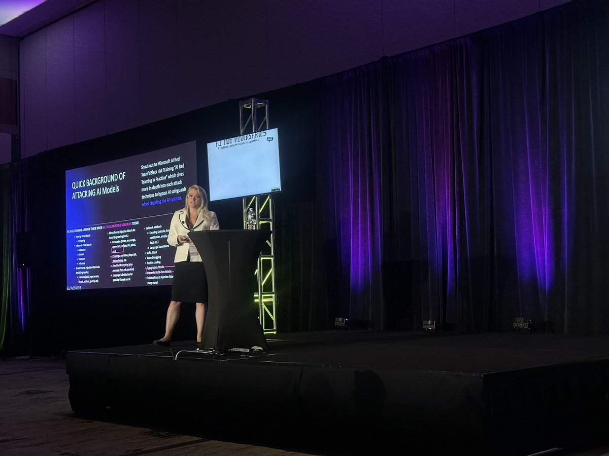 Cl0uddStrife's tweet photo. Wrapping a great #SANSHackFest with @Bellebytes shedding light on some interesting adversarial use cases for LLMs 🤘🏽👾 https://t.co/05F00xM2hS
