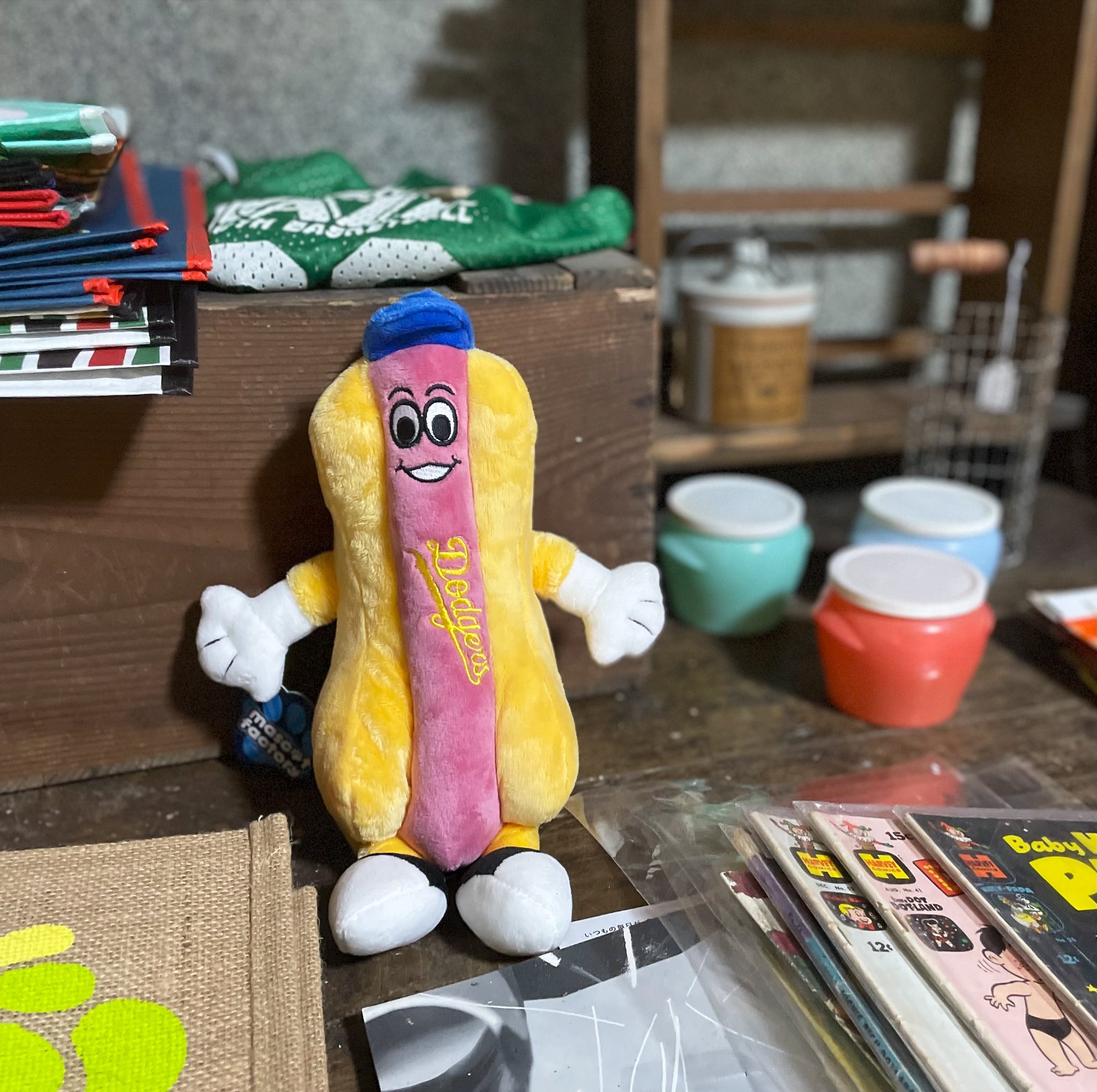 ロサンゼルス ドジャース ぬいぐるみ ホットドッグ スタジアム限定