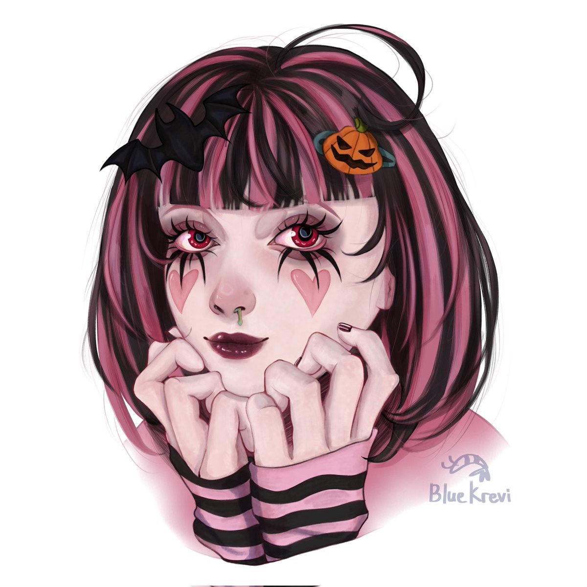 BlueKrevi's tweet photo. What a beautiful emo vampire #Monsterhigh #draculaura #draculauraart #art #digitalart https://t.co/V269ULo6Oa