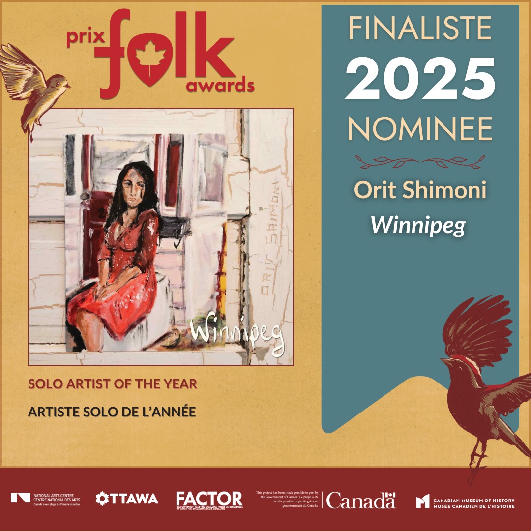 Big news today!   What an honour!  Grateful to everyone who helped me make this album!  A fine list of other artists!!
#NOMINEE 
#bestsoloartist  
#canadianmusic
#singersongwriter 
#oritshimoni
#winnnipeg