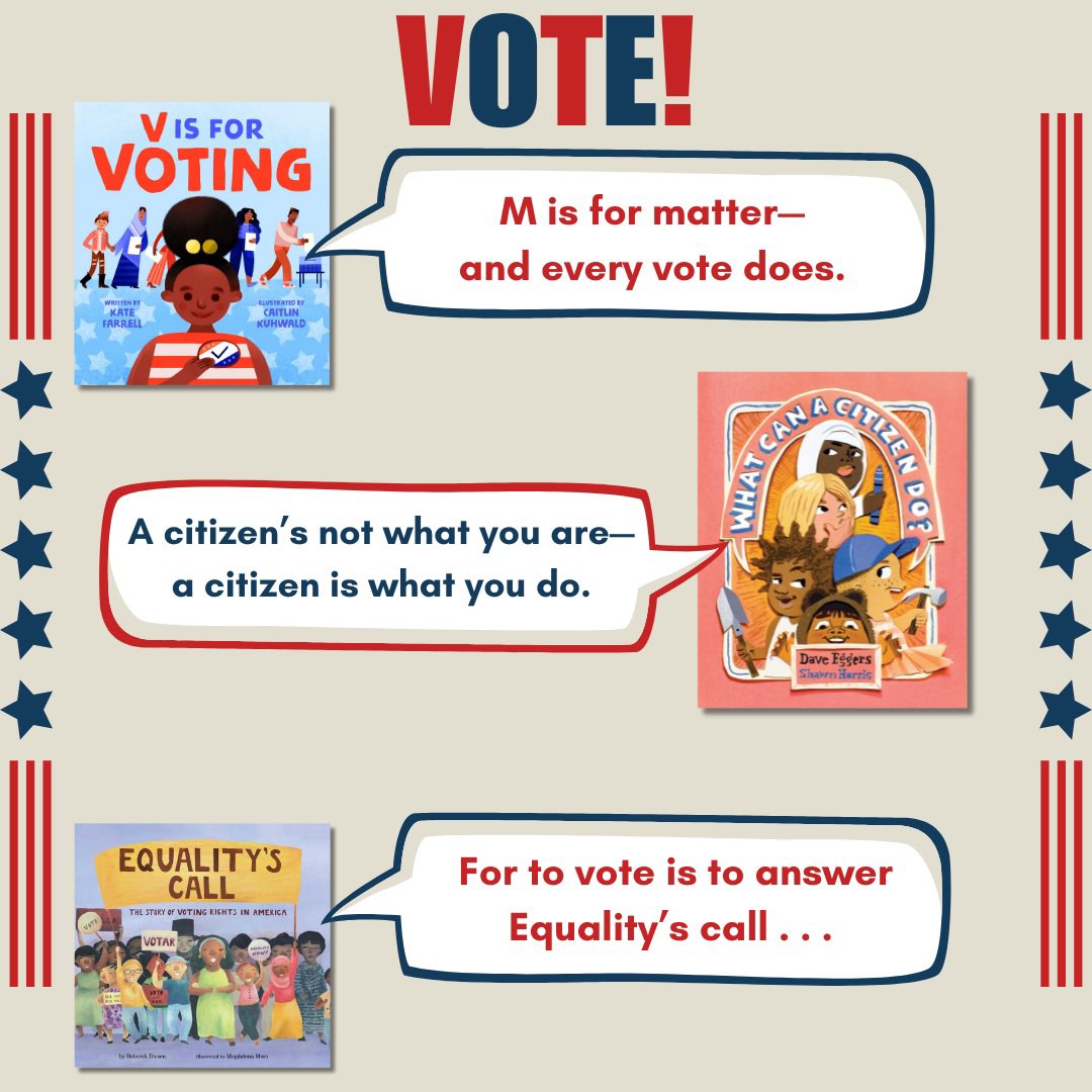 Some picture book wisdom to remind all of us why it’s imperative that we VOTE! #picturebookwisdom #Vote