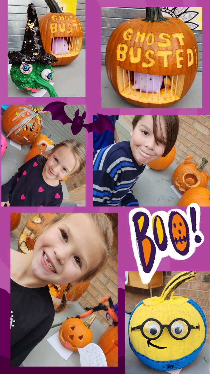 BrainyBunch2s's tweet photo. 🎃 Huge thanks to our amazing Spirit Ministry for a a gourd-geous pumpkin carving contest! So many squash-ing entries to admire in the front foyer. Our class had a few in the mix too, adding to the pump-kinspiration!  It was fun to start our day with some boo-tiful pumpkins! 🧡 https://t.co/byAWYh6VLc
