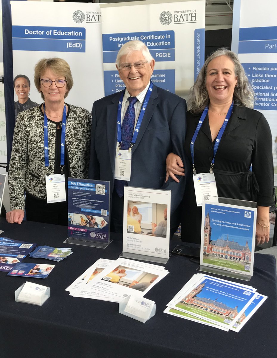 Prof Mary Hayden (Director of Studies, EdD), Prof Emeritus Jeff Thompson and Dr MariCarmen Gil-Ortega (Director of Teaching, Dept of Education) attending the IB Global Conference 2024 in Budapest (17-19 October).