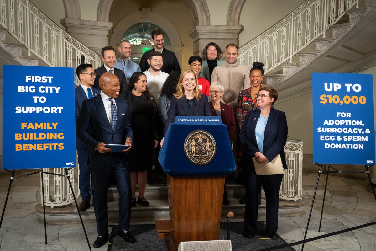 The City of New York announced new family building benefits, a groundbreaking step for LGBTQ-inclusivity, supporting gay men and all other city workers who face barriers in accessing fertility services.

Press Release: nyc.gov/office-of-the-…