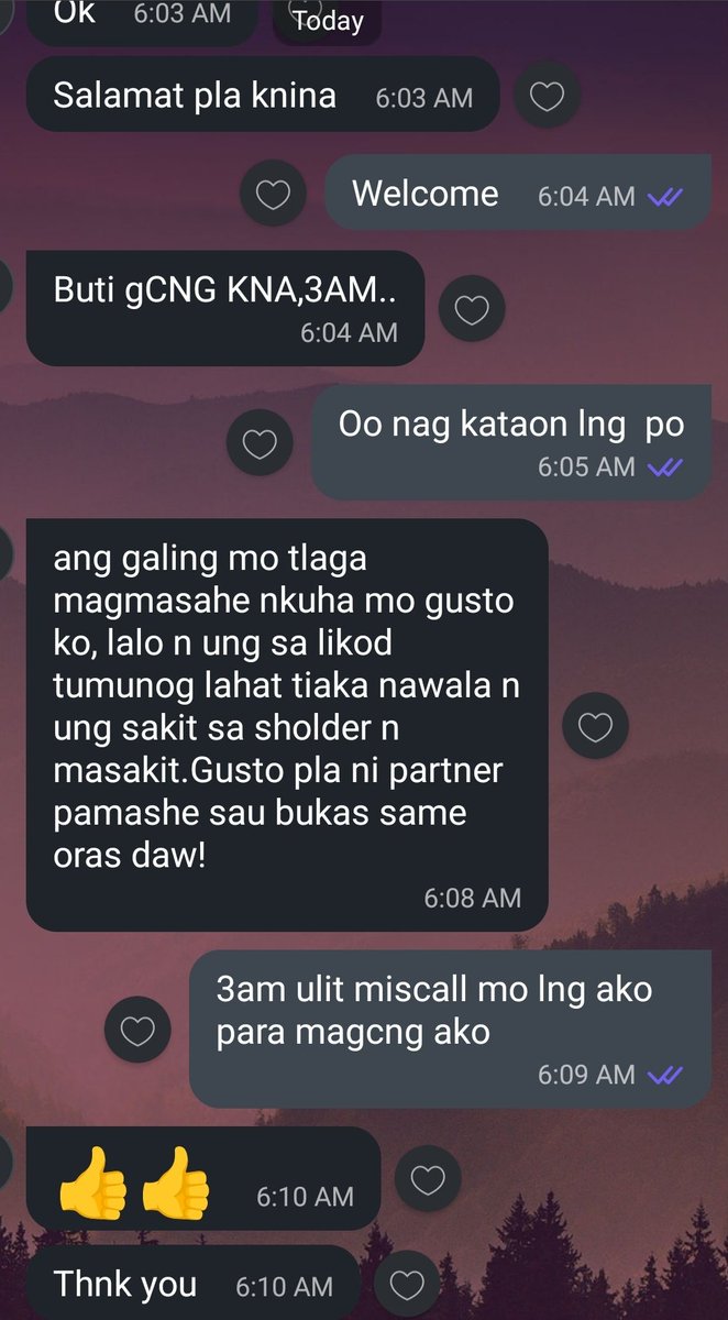 MASAHISTAL3GIT's tweet photo. UMAGANG BLESSING...
SALAMT SIR JA**N HA***K
WEEKLY CLIENT..
THNK YOU☝️☝️
SEE YOU BUKAS ULIT!

TRA MY PLACE 4 MASSAGE
⛏️NOTFORFUN
PM-09283781224-VIBER
#homeservicemassagesolaire  #massagetherapistnearme  #homeservicemassages https://t.co/S4bWy2Ajn1