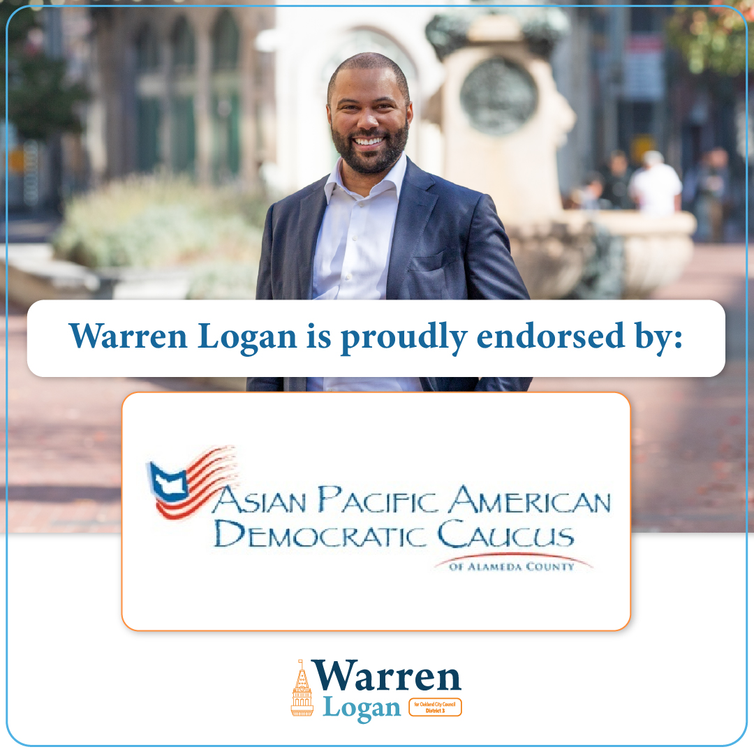 I'm honored to have the endorsement of the Asian Pacific American Democratic Caucus! Together, we’re committed to ensuring that all communities in Oakland have a voice in city leadership. Let’s keep building a more equitable future for our city.