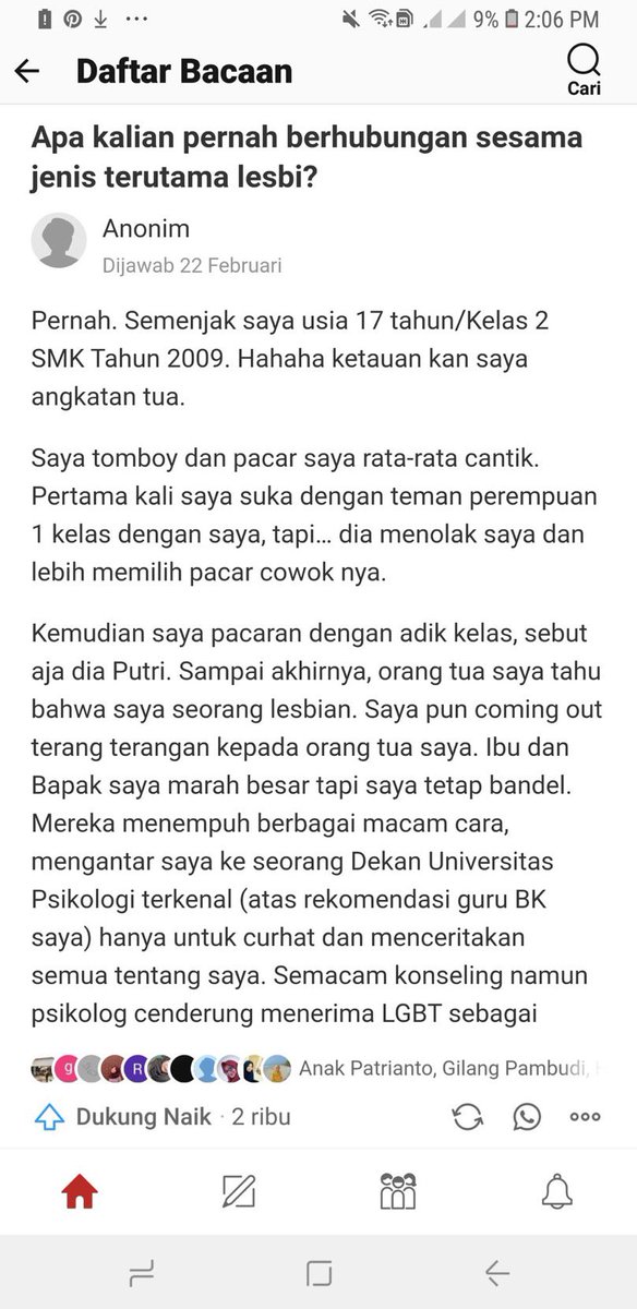 LESBIAN ITU RUMIT🌈

Selama ini saya ga pernah kenal deket sama seorang lesbian, tapi abis baca ini, ternyata kisah cinta lesbian itu jauh lebih rumit drpd pasangan normal !😭

Ga percaya ? coba baca deh thread ini , di jamin seru banget !🫵🏻😭