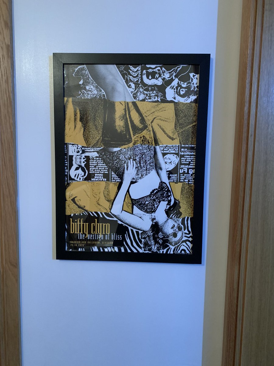 Got my <a href="/BiffyClyro/">Biffy Clyro</a> Glasgow Vertigo of bliss night poster up on the wall she’s a beauty!