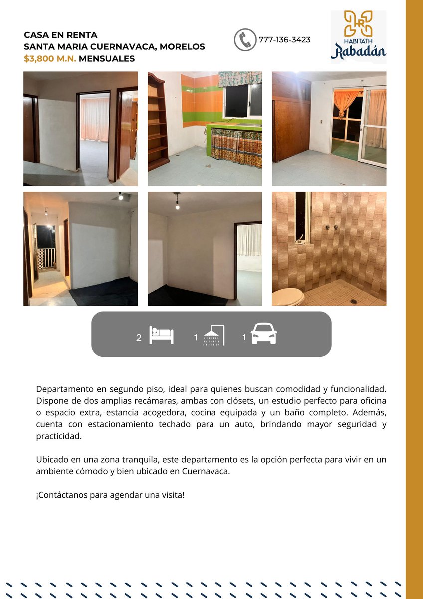 HabitadKw's tweet photo. Departamento en Renta en zona sur Cuernavaca

#departamentoenalquiler #rentalta #bienesraices #Cuernavaca #Morelos https://t.co/zePn4vOOPW