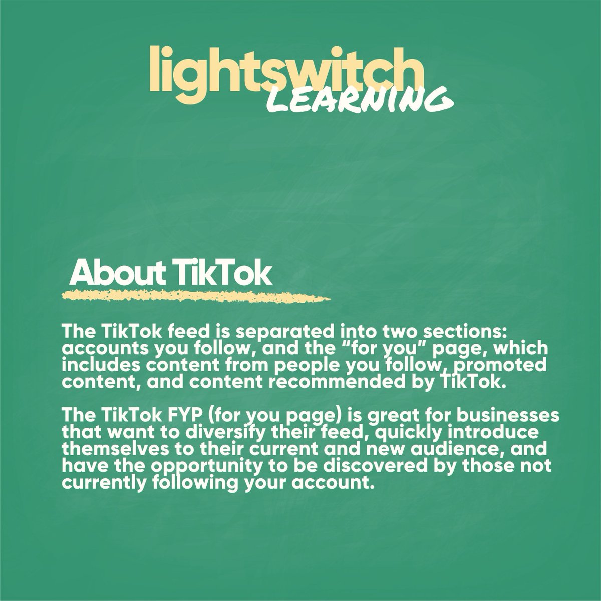lightswitchbiz's tweet photo. Looking for ways to elevate how your business uses TikTok? Check out a few of our tips and tricks!

Learn more: https://t.co/wlE4n96V9G 

#videopartner #creativepartner #tiktok https://t.co/gBkWVn4oa7