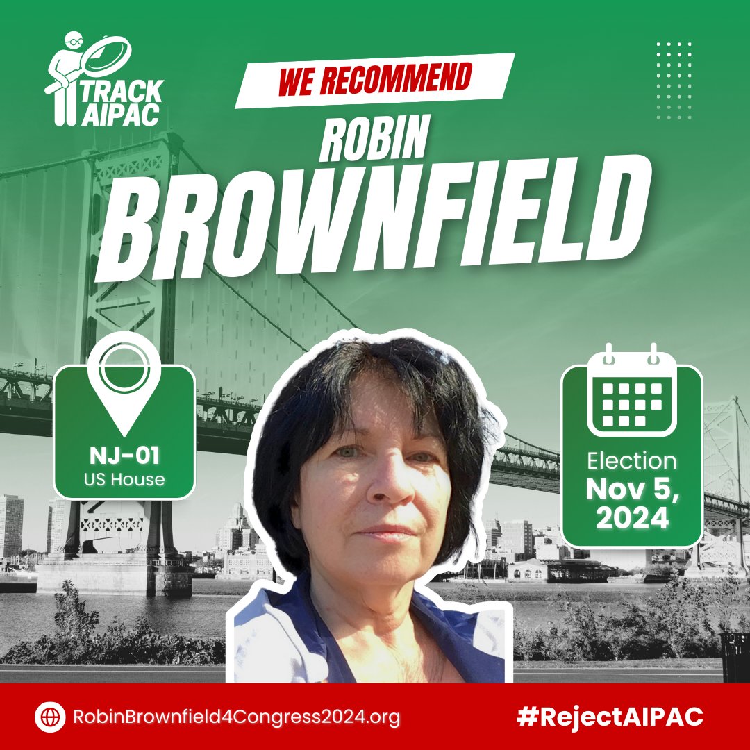 TrackAIPAC's tweet photo. ๐ณ๏ธ @Christina4NJ for #NJSEN
๐ณ๏ธ @RobinBrownfield in #NJ01
๐ณ๏ธ @Beau4Congress in #NJ05
๐ณ๏ธ @AndrewB4congres in #NJ07 https://t.co/yCCRPkarnY