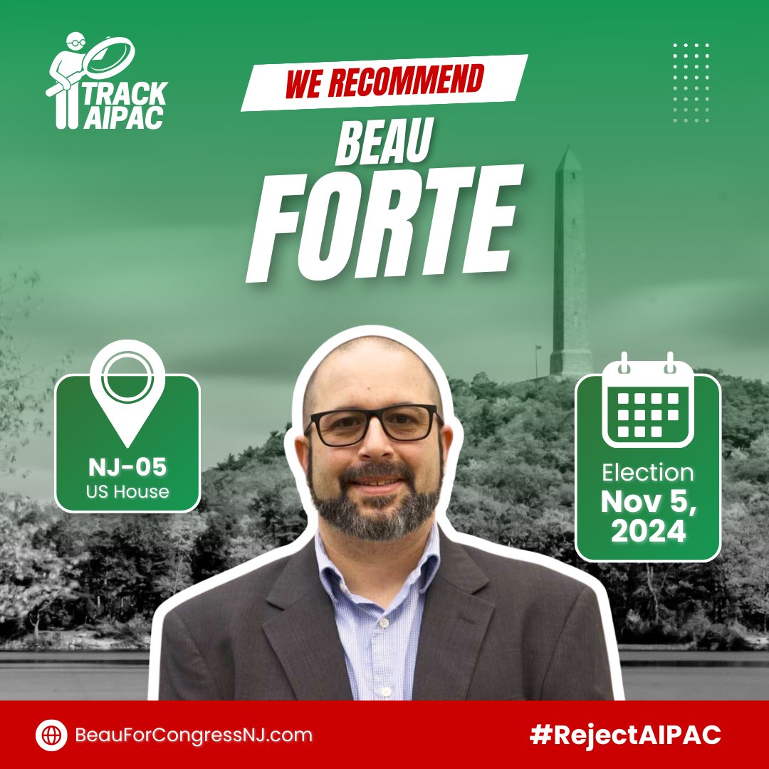 TrackAIPAC's tweet photo. ๐ณ๏ธ @Christina4NJ for #NJSEN
๐ณ๏ธ @RobinBrownfield in #NJ01
๐ณ๏ธ @Beau4Congress in #NJ05
๐ณ๏ธ @AndrewB4congres in #NJ07 https://t.co/yCCRPkarnY