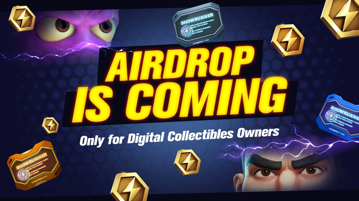 Attention, Fighters! <a href="/BossFightersX/">BOSS FIGHTERS ⚡️ $BFTOKEN</a>  Airdrop Incoming! 🚨

On November 4th, Boss Fighters is taking a snapshot of all Digital Collectible holders. If you’re in, you’ll score some exclusive rewards dropped straight into your account! ⚡

Don’t miss out—get all the details here!