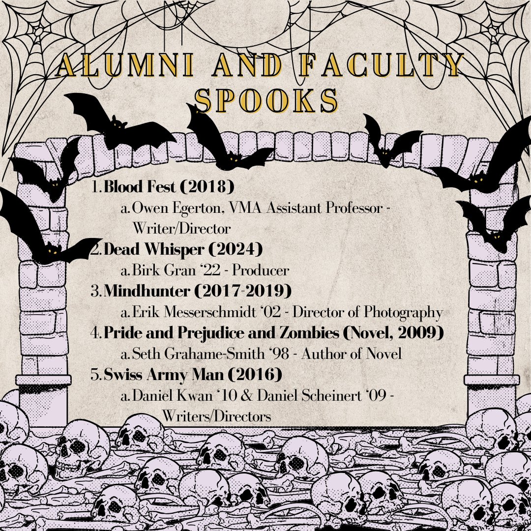 Get in the Halloween spirit with this lineup of  frightening films, spooky shows and bone-chilling books made by our very own Emerson alumni!