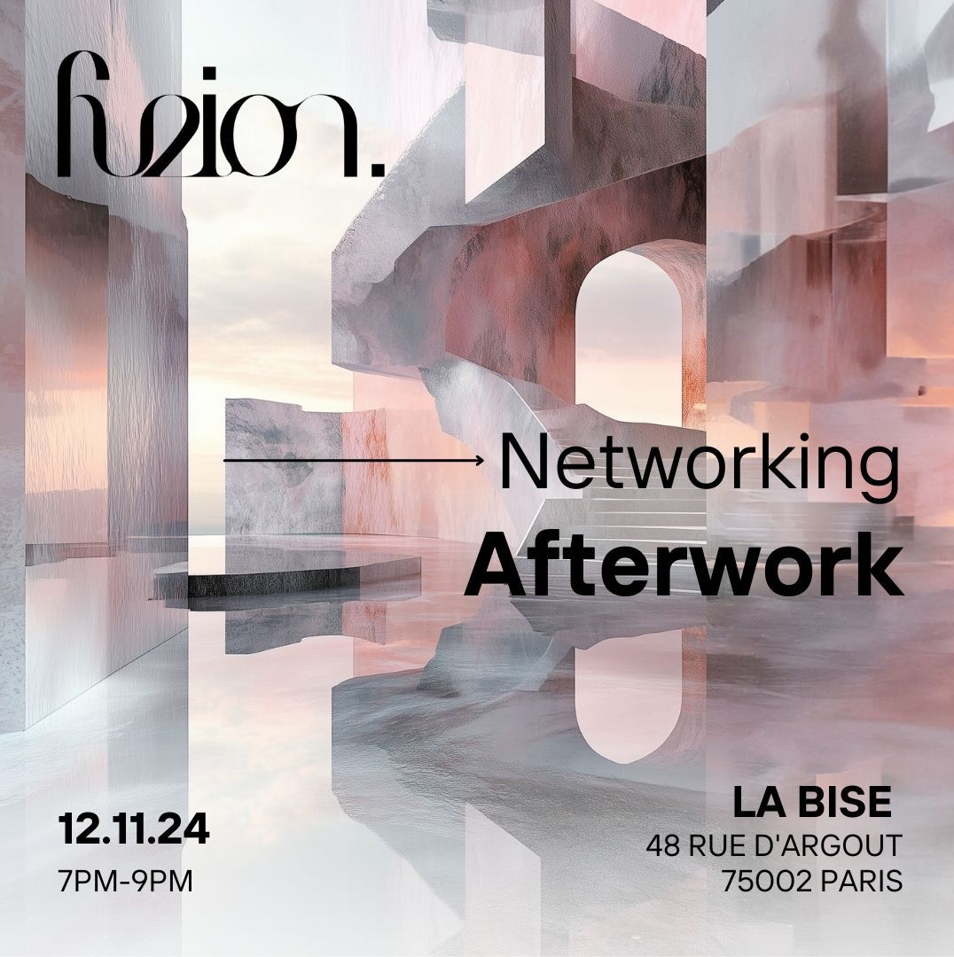 ✨ Afterwork Networking ✨ Join us for a convivial meeting between digital artists and the Fu2ion Curatorial Agency!

📅Tuesday 12 November 2024, 7pm to 9pm
📍Location: La Bise, 48 rue d'Argout 75002 Paris
🔗RSVP: eventbrite.fr/e/fu2ion-after…