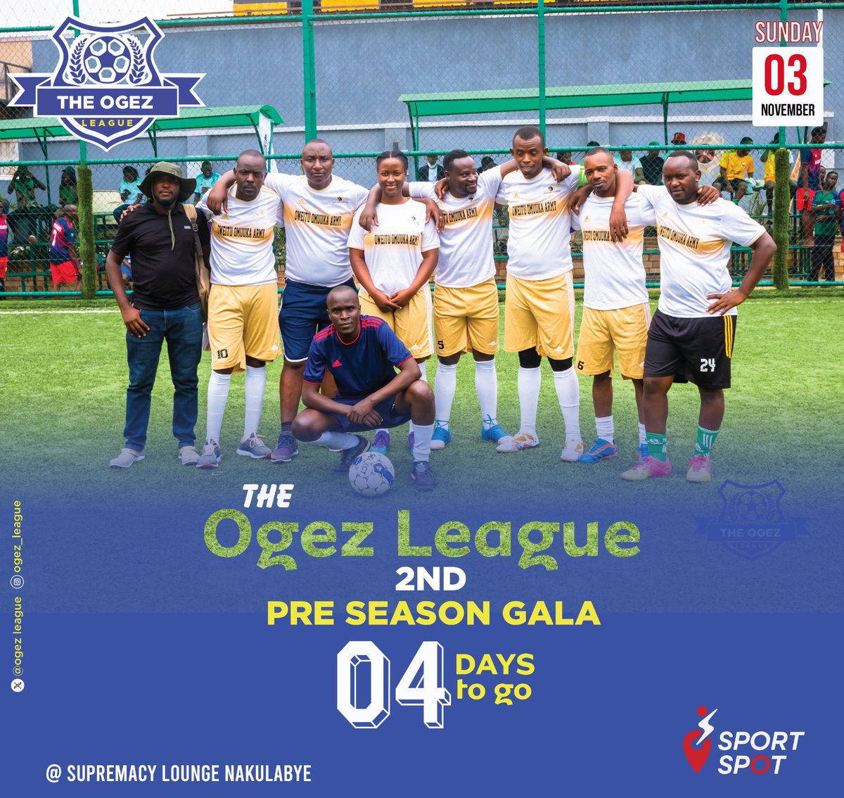 OgezLeague's tweet photo. The countdown is running dry... good evening from @ElitesFc. Hope this time they have had enough training😄
@victor_muhangi @blessingmagezi  @TheAnswerUg

#OgezLeague
#PreSeasonGala
#3rdNovember https://t.co/LNKtqQXsMw