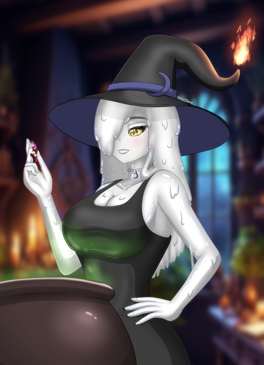Not sure what potion she's making, but tossing a tiny in there is.. probably justified.