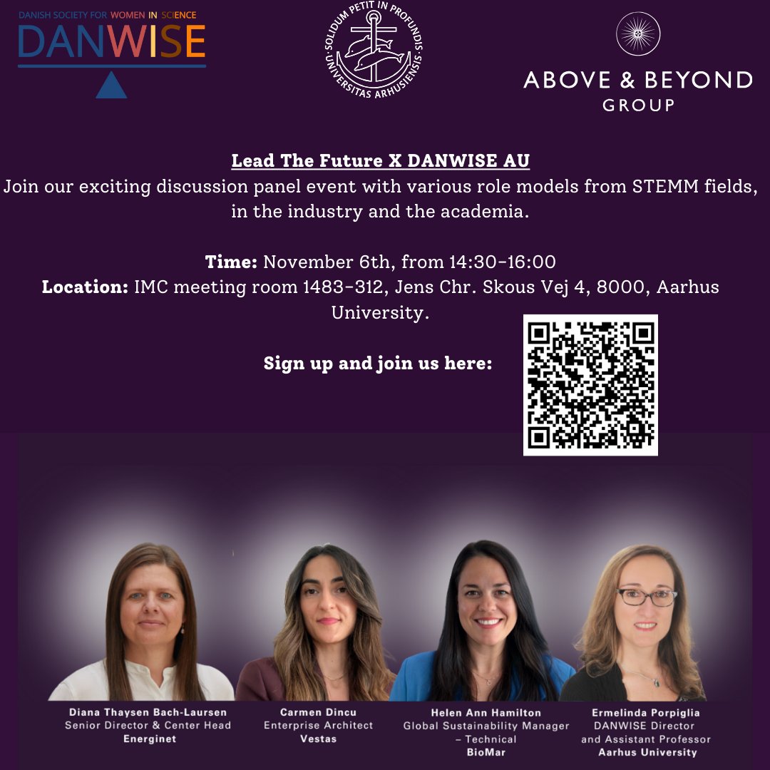Above &amp; Beyond Group x DANWISE Lead the Future 2024 Panel Debate

Join us for an inspiring panel session on women’s leadership in science and tech!

Sign up here: lnkd.in/dFRxNADw