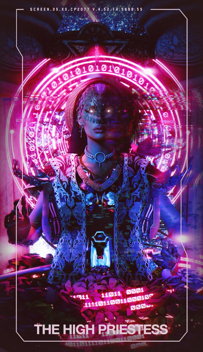 HIGH PRIESTESS.  #Cyberpunk2077 #VirtualPhotography