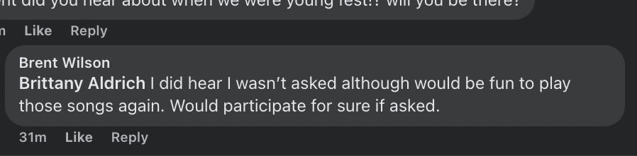 isryroalive's tweet photo. ok so don’t panic (get it 😂) this is what we know so far:

-panic’s latest lead guitarist commented the post, confirming his attendance 
-jon commented too but just this
-apparently brent wilson was asked about it and the answer was… exactly what you’d expect https://t.co/9hs0vi368H
