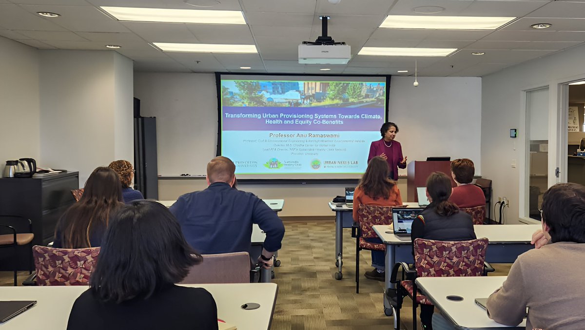 Grateful to Dr. <a href="/AnuRamaswami/">Anu Ramaswami</a> for sharing at @DrexelUHC and #CCUH insights on urban infrastructure for decarbonization and health co-benefits, and walking us through her research and experience at <a href="/RamaswamiLab/">Urban Nexus Lab</a> <a href="/EPrinceton/">Princeton Engineering</a> <a href="/PrincetonEnviro/">High Meadows Environmental Institute</a>