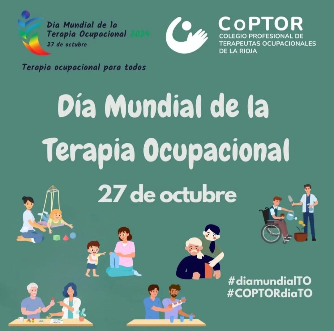 🌍✨ ¡Feliz Día Mundial de la Terapia Ocupacional! 🎉 Hoy celebramos a todos los terapeutas ocupacionales que transforman vidas y ayudan a las personas a alcanzar su máximo potencial. Nuestra dedicación y pasión hacen una gran diferencia en la vida de muchos.  
#COPTORdiaTO