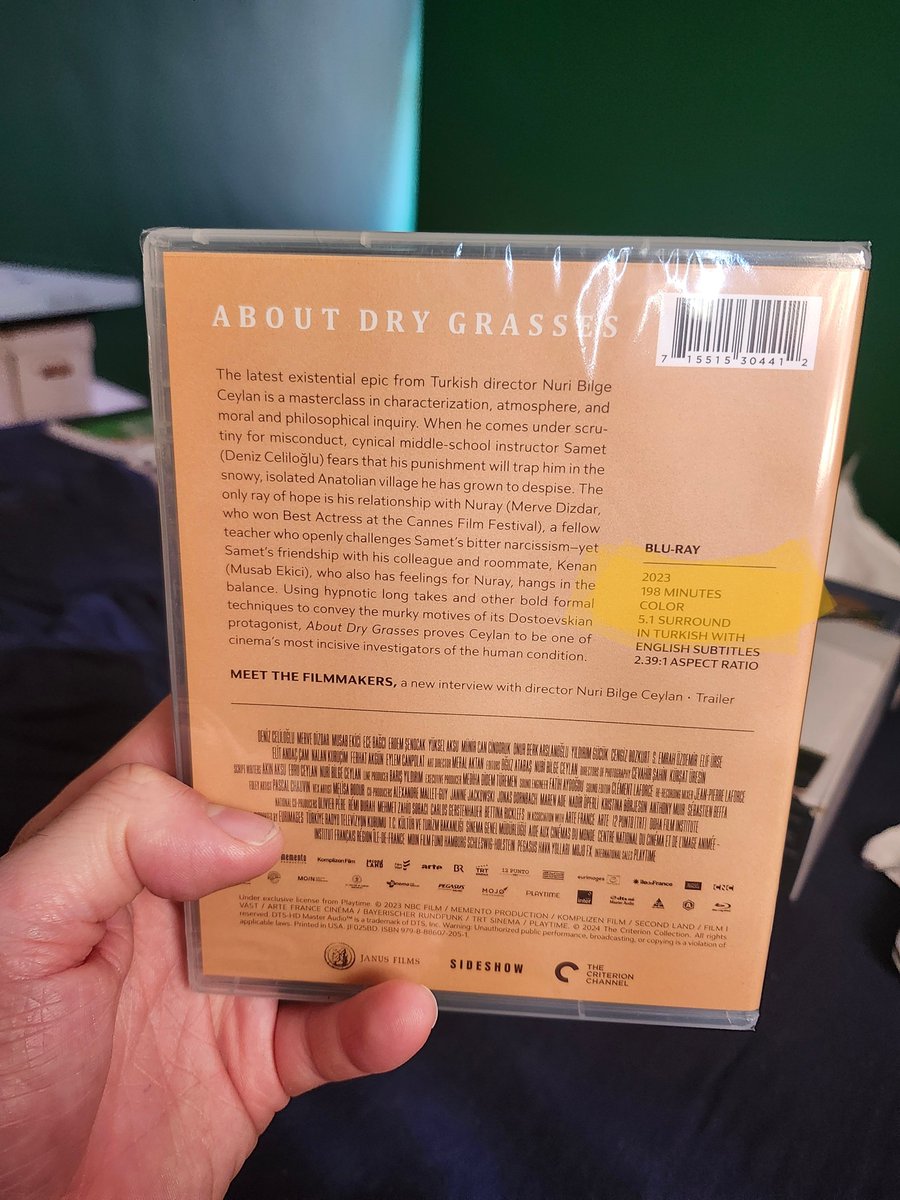 When I bought <a href="/janusfilms/">Janus Films</a>' About Dry Grasses as part of <a href="/Criterion/">Criterion Collection</a>'s recent flash sale, I didn't notice it was over 3 hours long. 😮