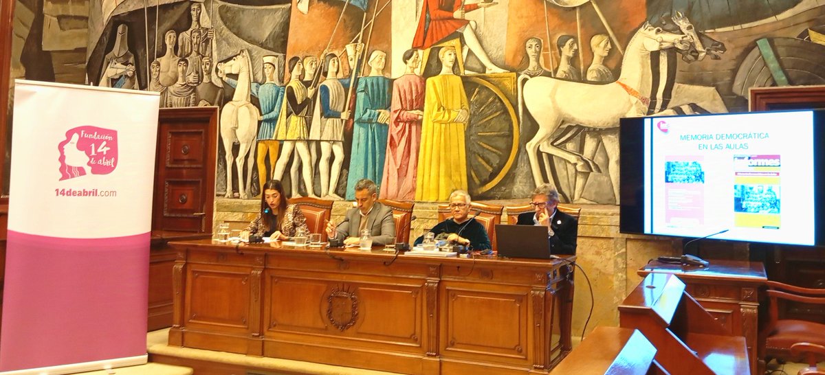 Fundación 14 d Abril (@14abrilfun) on Twitter photo Hablamos de la necesidad de incluir la Memoria Democratica en el aula.
Lo hacemos con Pablo García de Vicuña de <a href="/fundacion1mayo/">Fundacion 1º de Mayo</a>, <a href="/josebaeceolaza/">Joseba Eceolaza</a>, <a href="/IsabelAlonsoDav/">Isabel Alonso Dávila</a> y <a href="/NereaMarinM/">Nerea Marin</a> en la jornada sobre memoria y currículo escolar Hablamos de la necesidad de incluir la Memoria Democratica en el aula.
Lo hacemos con Pablo García de Vicuña de <a href="/fundacion1mayo/">Fundacion 1º de Mayo</a>, <a href="/josebaeceolaza/">Joseba Eceolaza</a>, <a href="/IsabelAlonsoDav/">Isabel Alonso Dávila</a> y <a href="/NereaMarinM/">Nerea Marin</a> en la jornada sobre memoria y currículo escolar