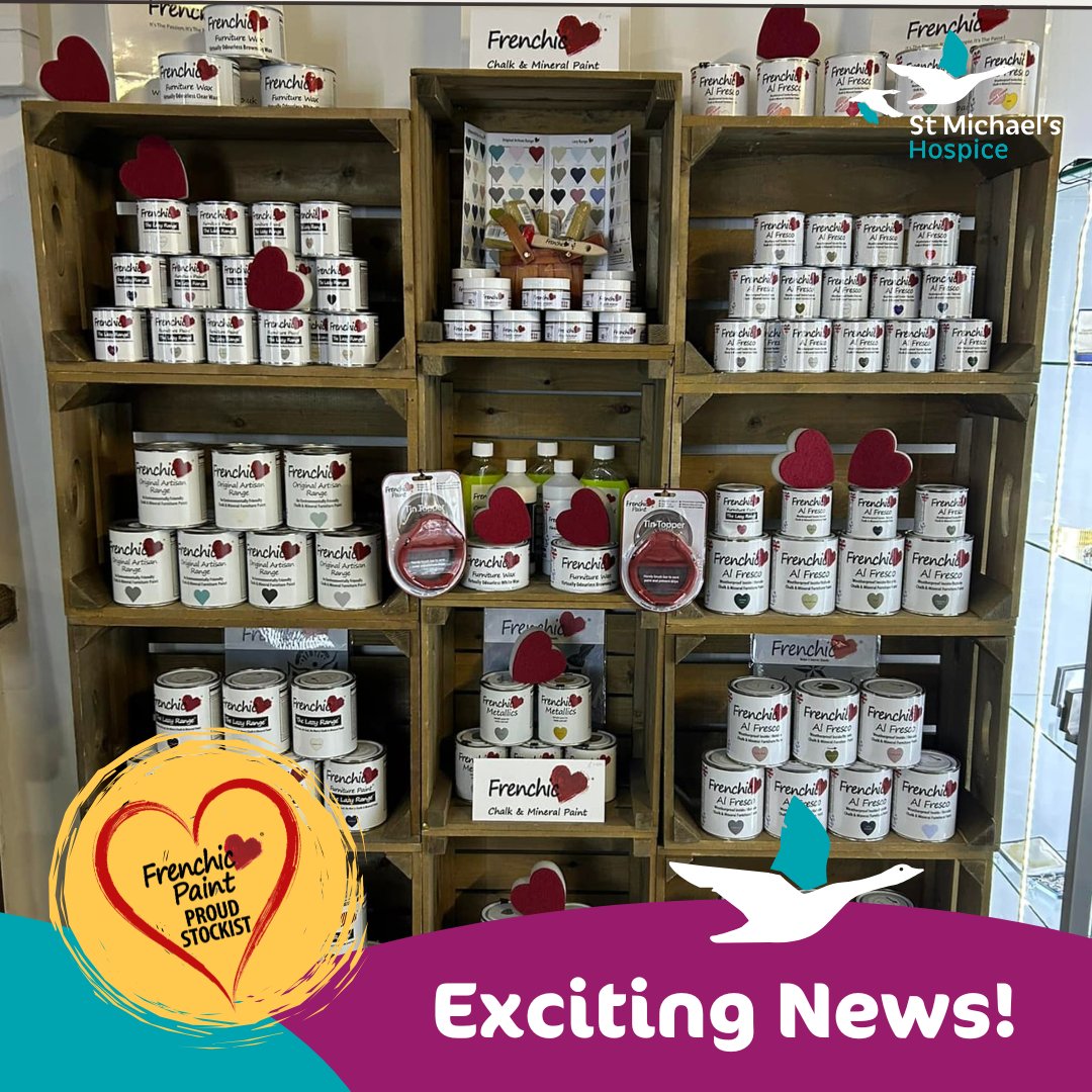 smhbasingstoke's tweet photo. Exciting News! Our #Tadley shop is now an official stockist of #FrenchicPaint! Whether you’re planning a DIY project or refreshing a treasured piece of furniture, we’ve got you covered with a range of beautiful, eco-friendly paints. https://t.co/k8ggpBVnfh