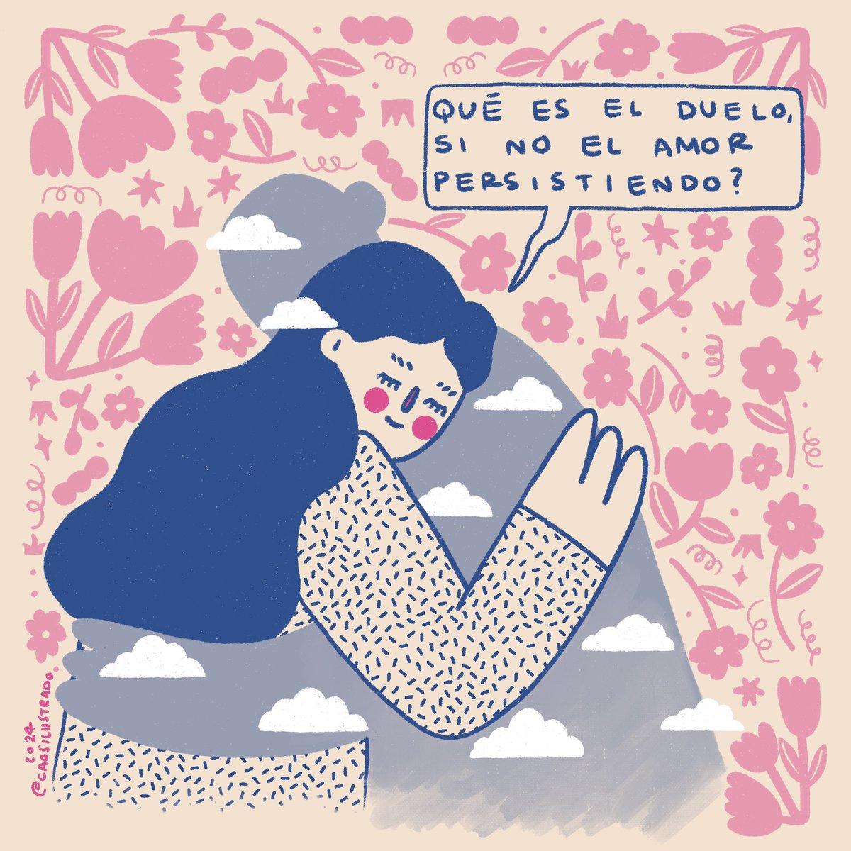 caosilustrado's tweet photo. El duelo es entender que el amor no se termina ni con la muerte. 💘💐 https://t.co/GKzVKp4orN