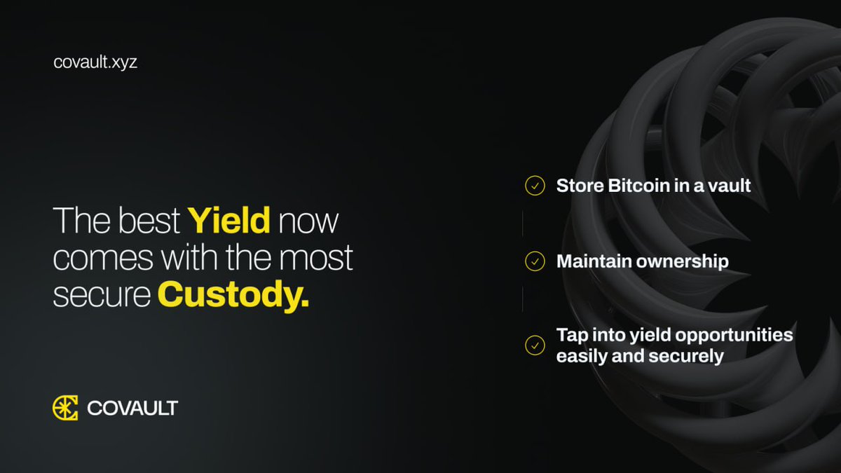 BTC vaults are the holy grail for yield without compromising custody. We  believe this secure passive income is something everyone should have access  to. -Keep your Bitcoin safe in a vault -Maintain
