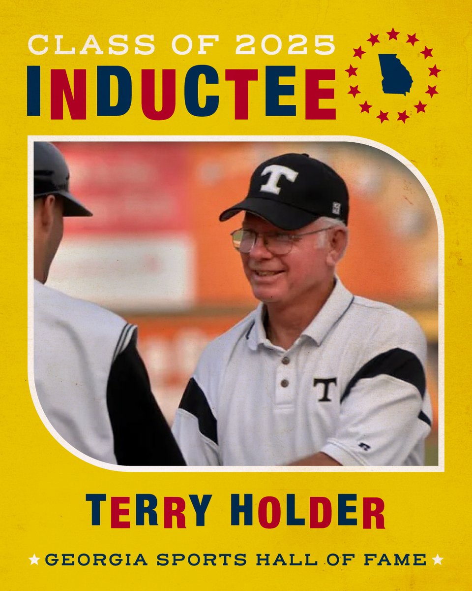 This Class of 2025 Inductee was the first Georgia baseball coach to reach 500 wins. Terry Holder built a dynasty at Evans High School over 22 years with 5 state championships and a 61 game winning streak.