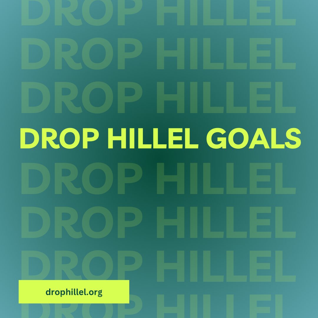 drophillel's tweet photo. 🚨#DropHillel: GOALS🚨

We aim to expose Hillel as an explicit Zionist institution part of the harm caused by Israel, build new independent and liberation aligned Jewish campus life, and delegitimize Hillel as the legitimate arbiter of antisemitism on campuses.  (THREAD 🧵) https://t.co/uvTyt7aHb5