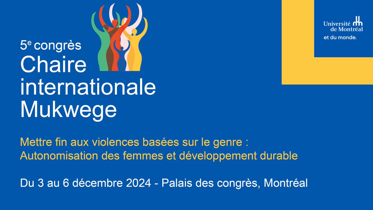 🎙️L'ESPUM est bien représentée durant le 5e congrès de la Chaire internationale Mukwege organisée par l'USI , en collaboration avec UdeM international et l'Observatoire Hygeia. Consultez dès maintenant le programme : chaire-mukwege.openum.ca/programme/3-de… <a href="/sante_mondiale/">USI</a>