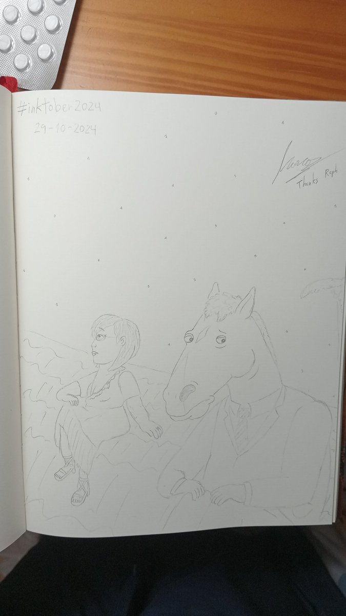 Vigésimo noveno día acercándonos al final, por lo que no podía ignorar mi serie favorita, que me ayudó demasiado en una época difícil de mi vida. Por los momentos, por los sentimientos, por las despedidas, simplemente gracias por todo #inktober2024 #day29 #BoJackHorseman