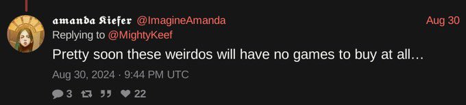 Pirat_Nation's tweet image. Remember this Firewalk Dev who said pretty soon gamers would have no games at all?
Turns out, today she has no job at all