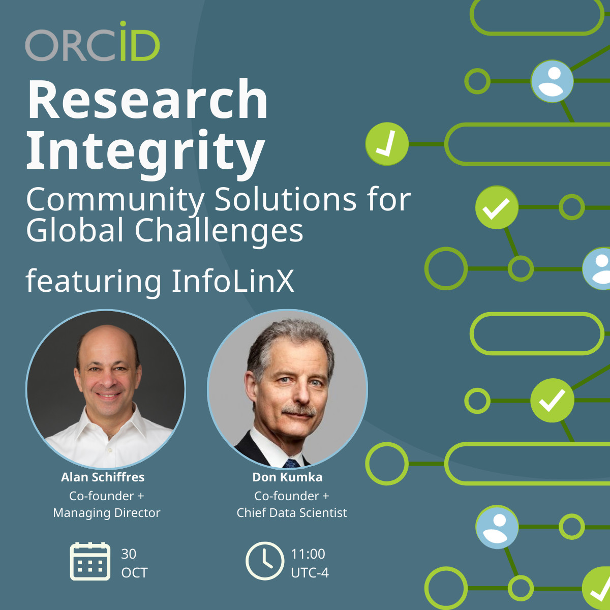 ORCID_Org's tweet image. Only one more day to register! 

👥 Hear from Infolinx experts on innovative fraud detection methods in scholarly publishing. Register now for our upcoming webinar and be part of the global solution! 🌐✨ orcid-org.zoom.us/webinar/regist…