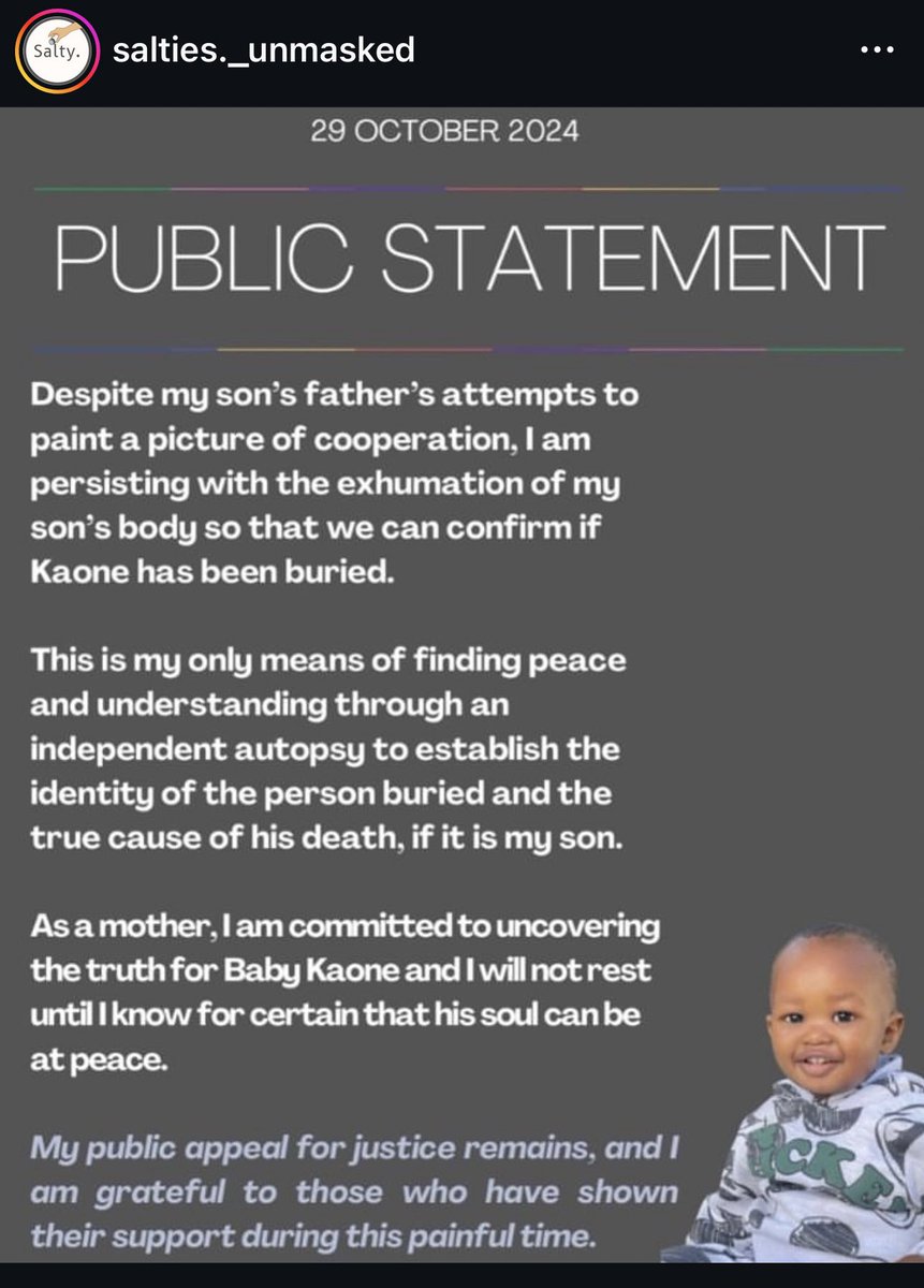jacquekgobane's tweet photo. @Karabo_Mokgoko There’s page on  Instagram that just put up a statement that she made. https://t.co/CdevyrnWjx