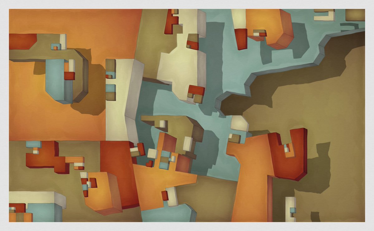 It's been a while since I shared some WIPs. I tried bunch of things meanwhile, explored possibilities of the algorithm, worked on palettes, code optimization, etc. Here are some fresh outputs 🧵👇 
#generativeart #abstract #madewithcode