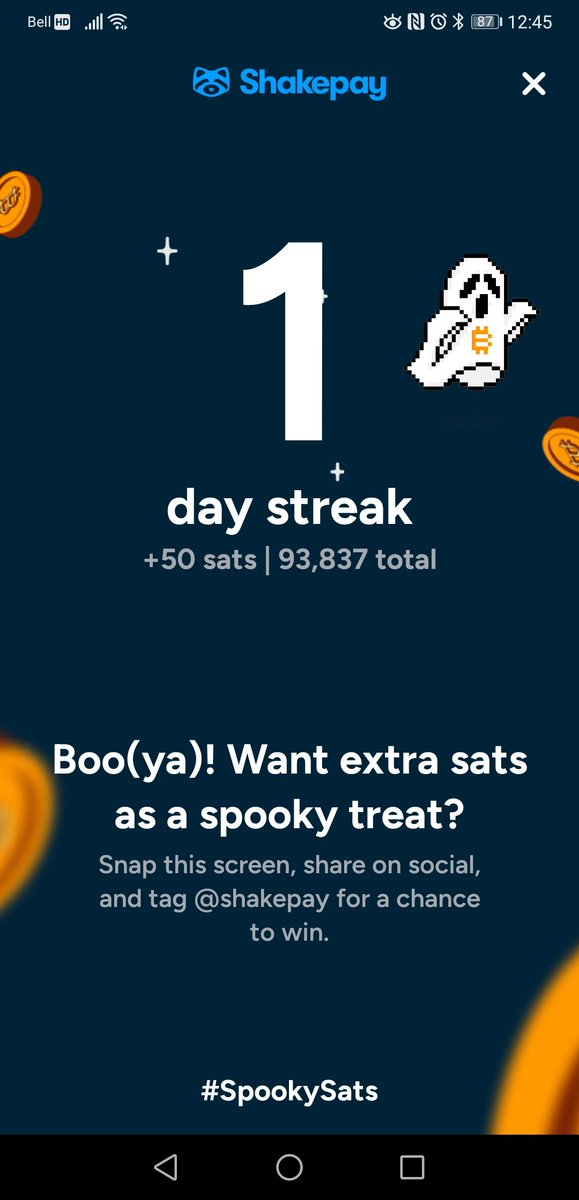 grrlb0t's tweet photo. I literally have an alarm to remind me to shake every day. Why am I like this? @shakepay https://t.co/S1l5hFr7lk
