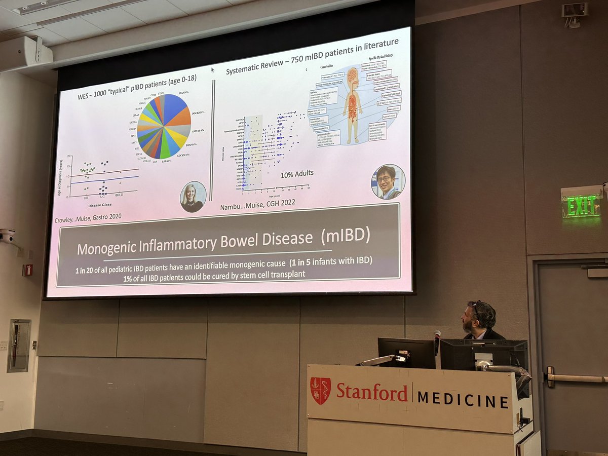 DrRosenIBD's tweet photo. @AleixoMMuise teaches us that 1 in 20 pediatric #IBD patients @SickKidsNews have monigenic cause of IBD and 10% of published cases of monogenic IBD diagnosed as adults. @SMCH_IBD_Celiac Research Symposium. https://t.co/OGnzqbzvB5