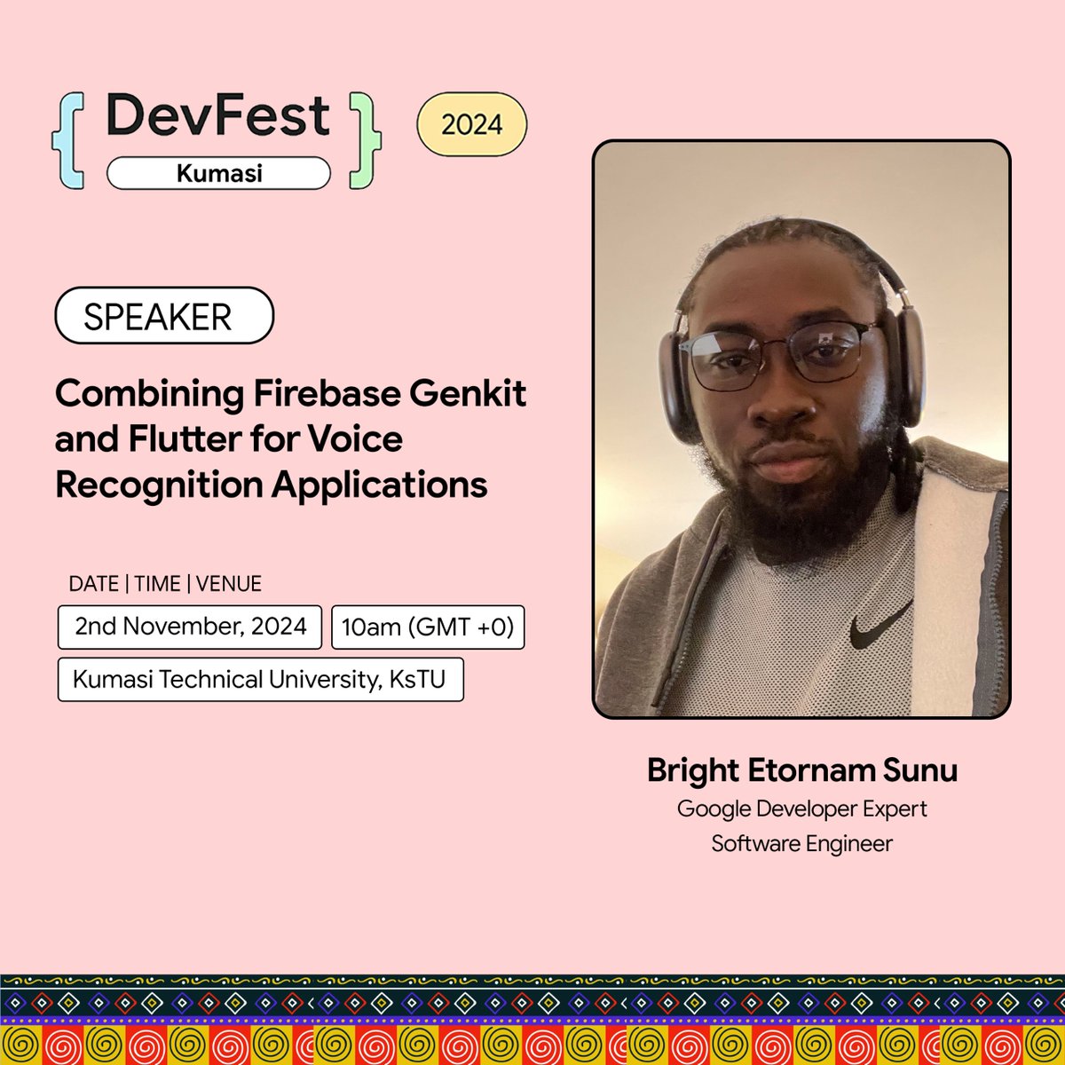 Meet our speaker Bright Etonam Suru
<a href="/_iamEtornam/">Etornam ✨</a>

Register for DevFest Kumasi here: bit.ly/devfestkumasi24
#DevFestKsi #GDGKumasi #ResponsibleAI