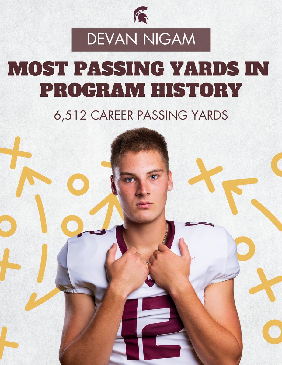 Turpin Spartans Football (@turpinfootball) on Twitter photo You break it, you own it.
Congratulations to <a href="/devannigam7/">Devan Nigam</a> for becoming Turpin’s all-time leading passer!!!
#TurpinSpartans | #TheBrotherhood You break it, you own it.
Congratulations to <a href="/devannigam7/">Devan Nigam</a> for becoming Turpin’s all-time leading passer!!!
#TurpinSpartans | #TheBrotherhood