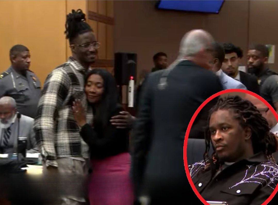 Young Thug co-defendant Qua hugs his attorneys with a big smile after pleading guilty to YSL RICO charges.

Quamarvious Nichols is sentenced to 20 years, serving 7 in prison.