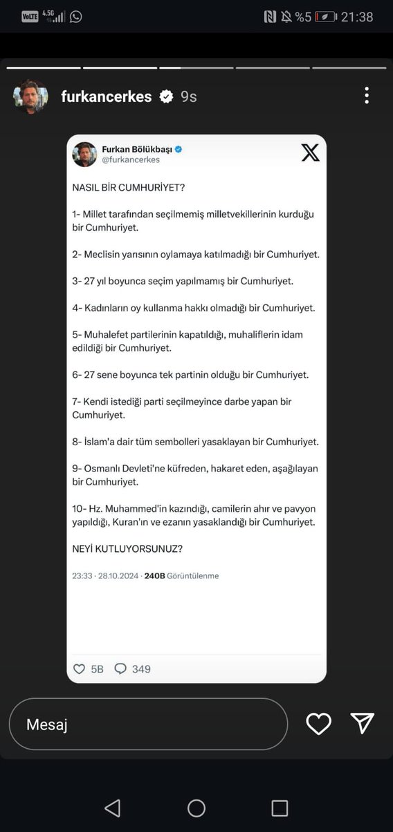 m_cemilkilic's tweet photo. Furkan Cumhuriyet'e ve Türk devletine attığın bu iftiralarını kanıtlayamazsan şerefsizsin. https://t.co/vhbQF8noyn